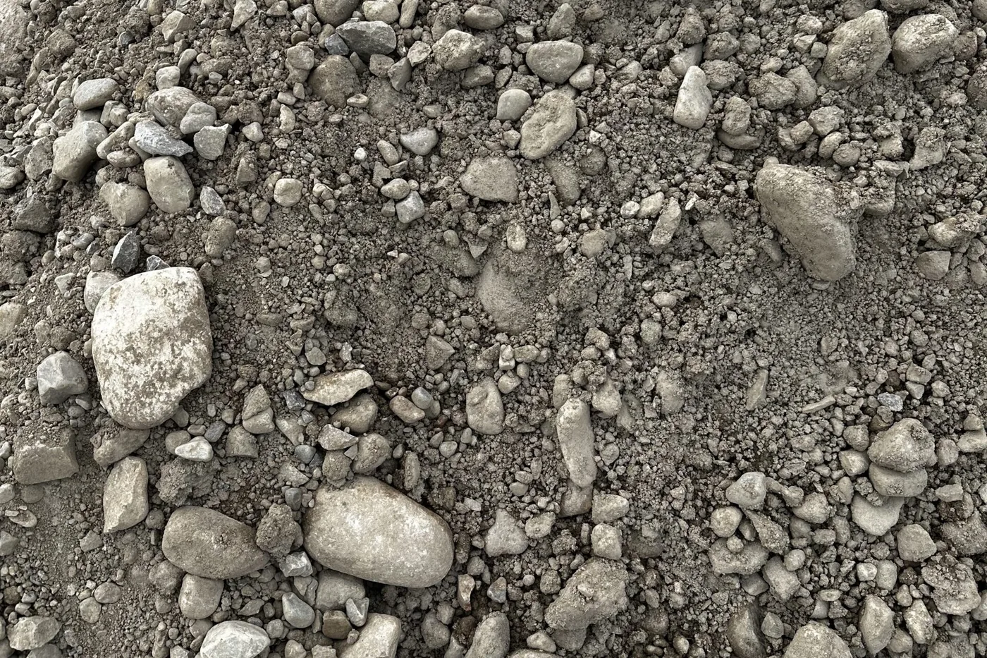 Pit run for road base and fill